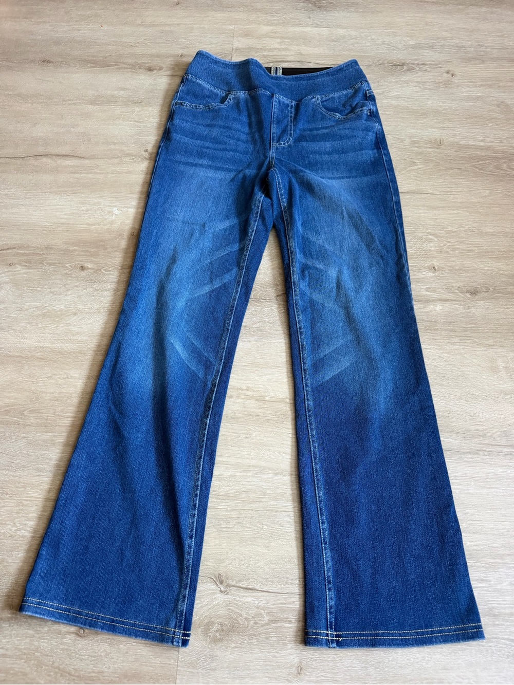 HALARA Flex High Waisted Casual Jeans Pull On Flare SZ S Petite